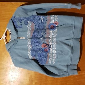 Roxy girl blue zip up hoodie jacket
